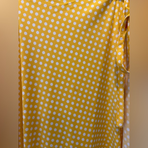70s co-ord top & skirt yellow polka dot FITS MOST - Picture 9 of 12